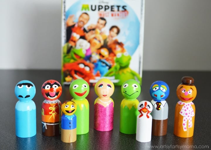 muppets peg dolls with muppets movie