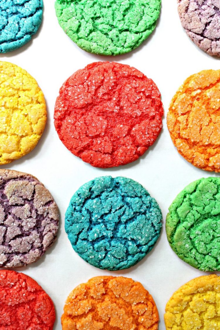 rainbow colored cake mix cookies