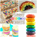 yummy rainbow treats collage 