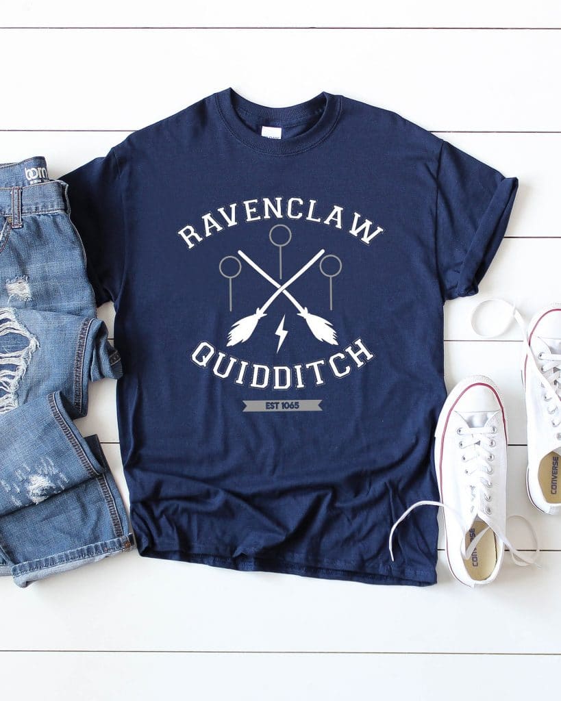 ravenclaw quidditch t shirt with accessories