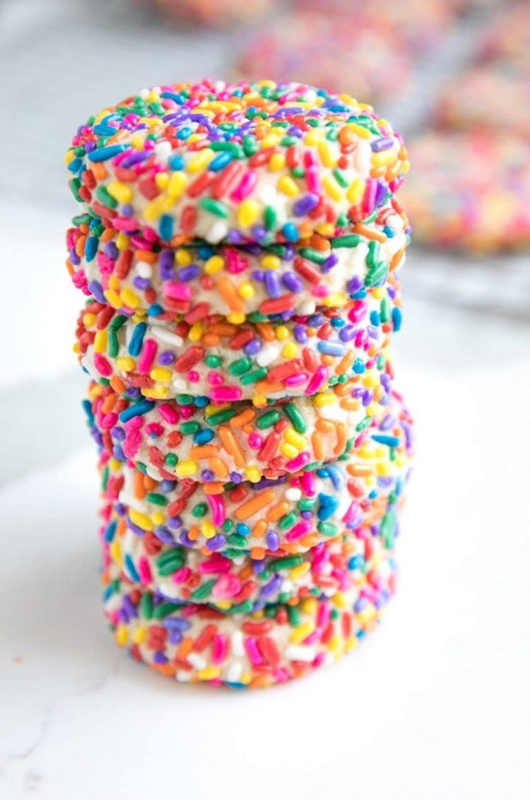 rainbow sprinkle confetti cookies