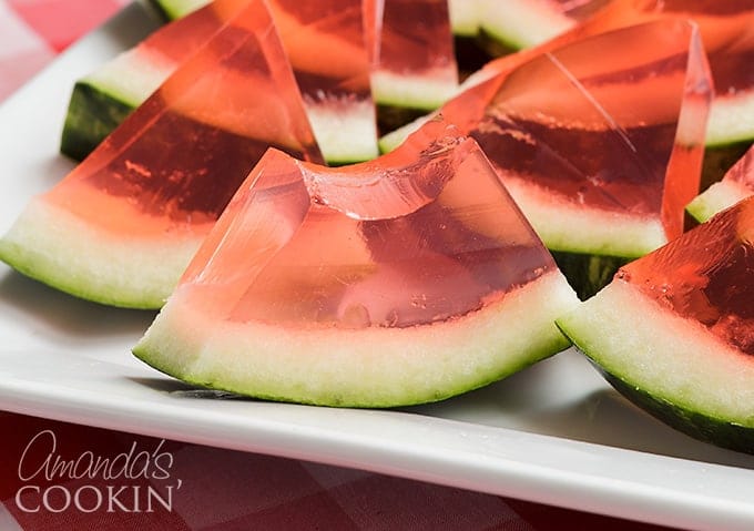 watermelon jello shots in watermelon rhines