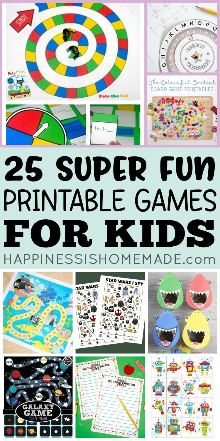 25 Fun Printable Games For Kids