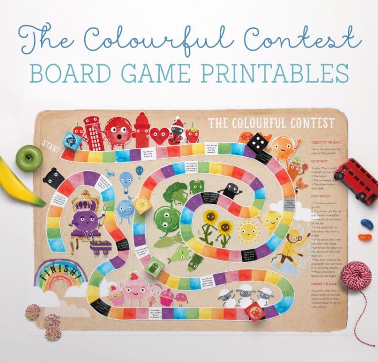 the colorful contest board game printable