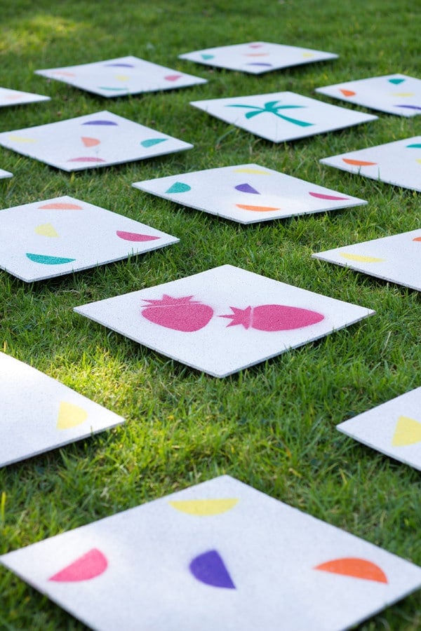 giant lawn matching game for kids