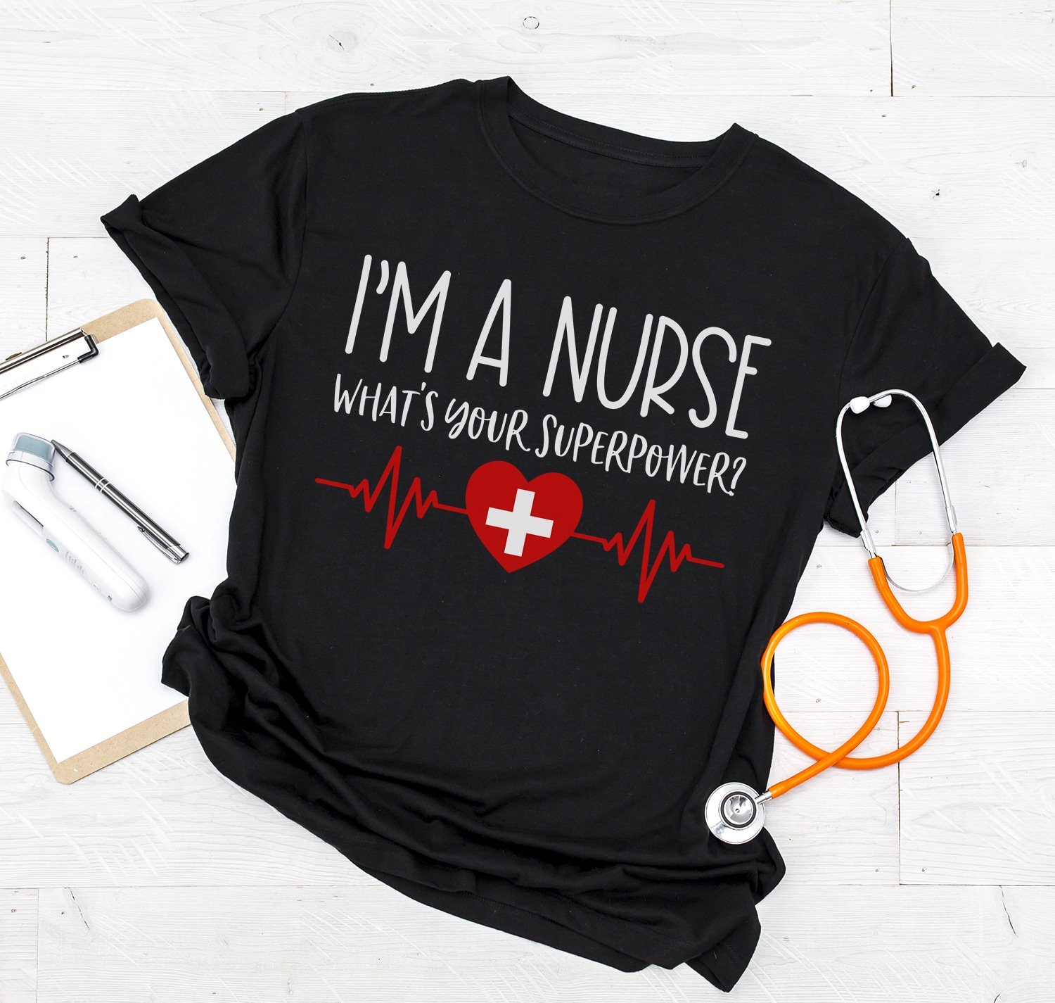 nurse superhero shirt with accessories