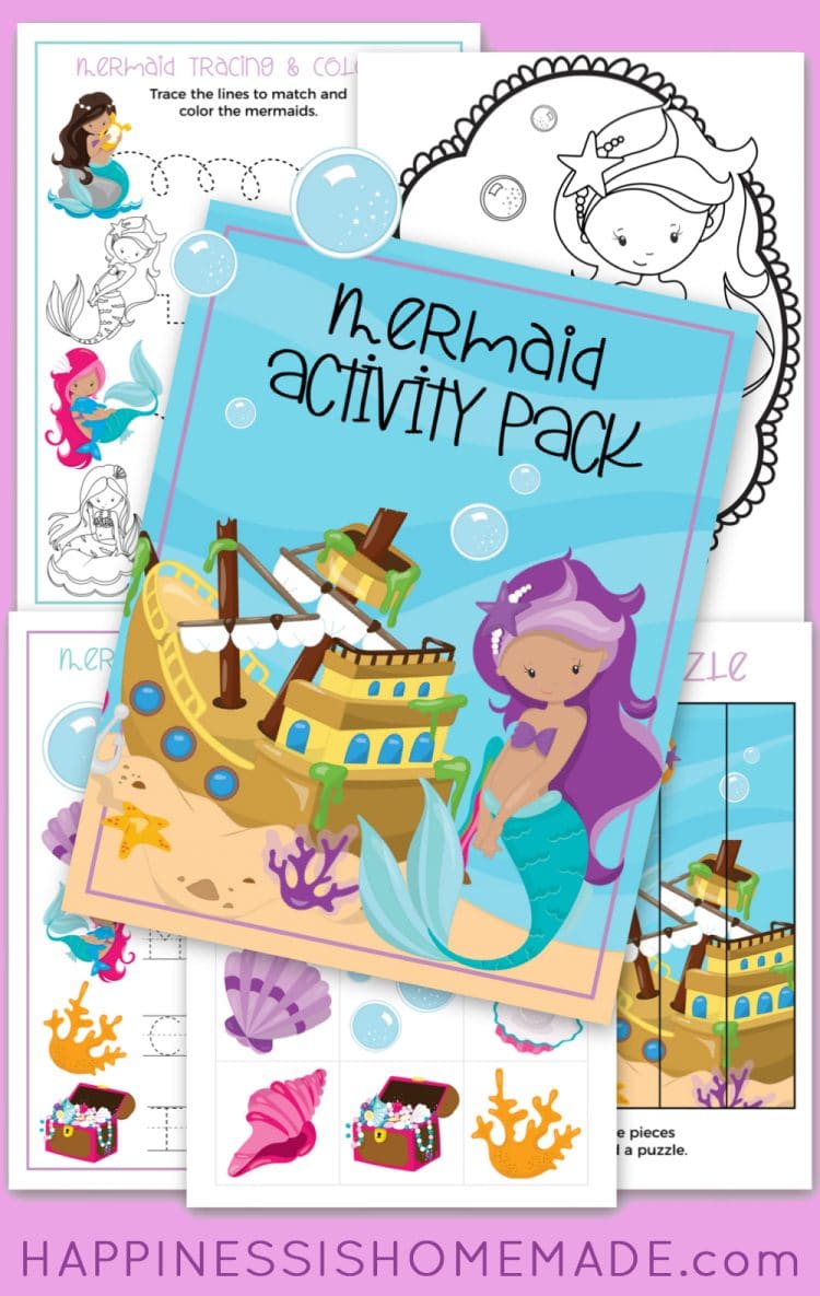 printable mermaid activity pack