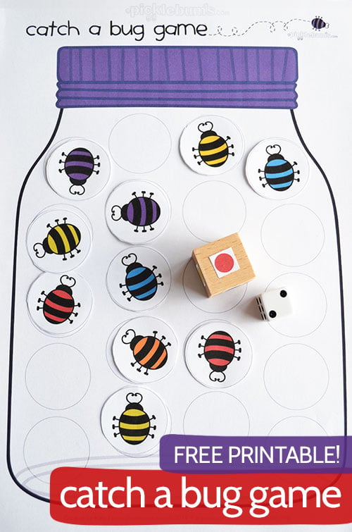 free printable bug game with dice