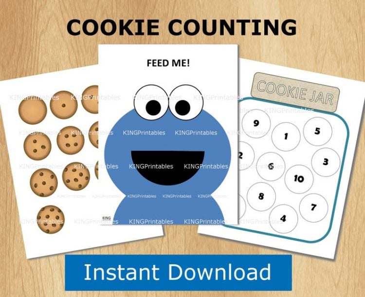 cookie monster counting printable game
