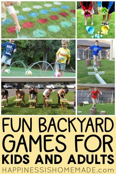 20+ Fun Backyard Games for Kids & Adults - Happiness is Homemade