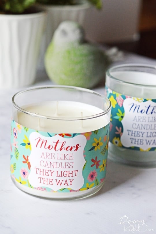 mothers day candle labels