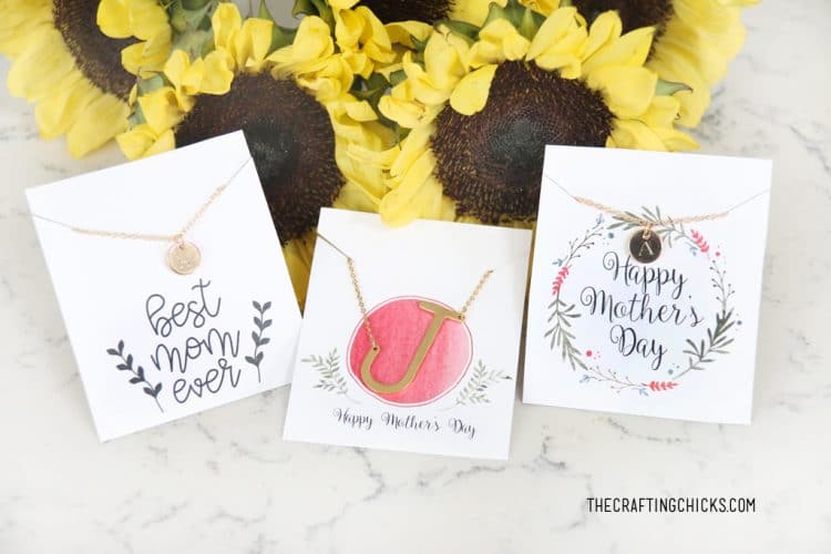 mothers day necklace cards 