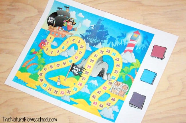 printable pirate numbers game for kids