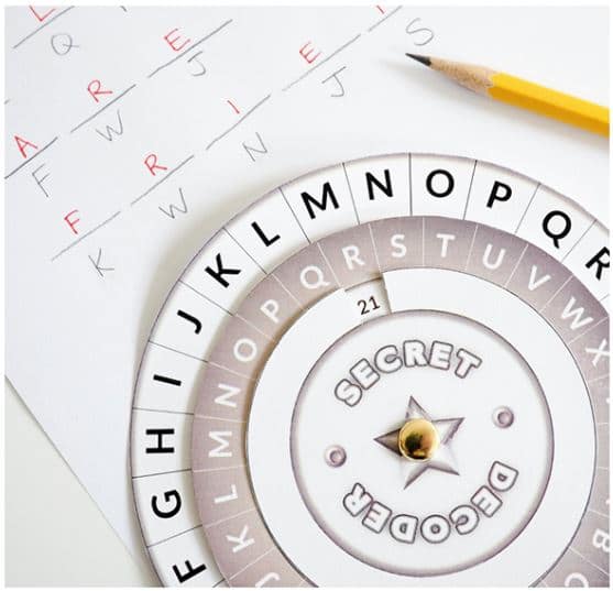 free printable secret decoder wheel for kids