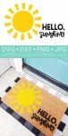 Hello Sunshine DIY Doormat with Cricut and SVG File