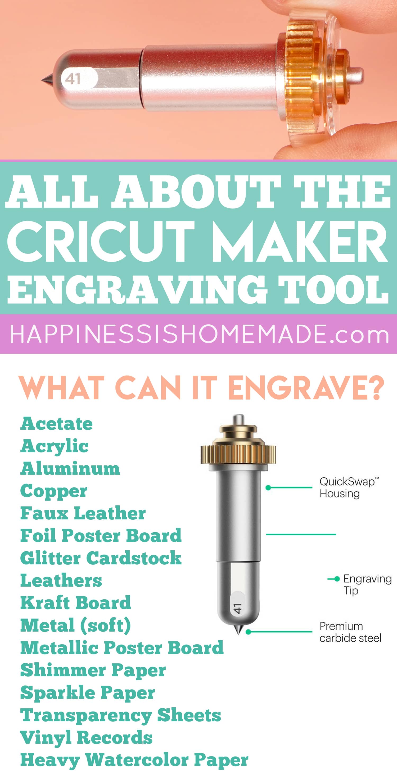 all about the cricut maker engraving tool