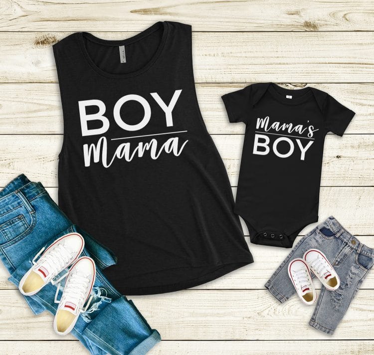 boy mama mamas boy svg files on shirts with accessories