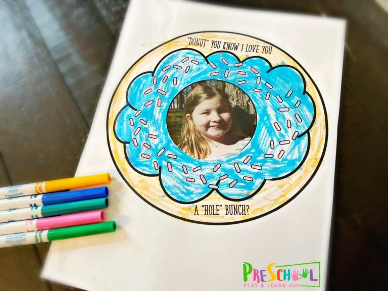 printable donut coloring card