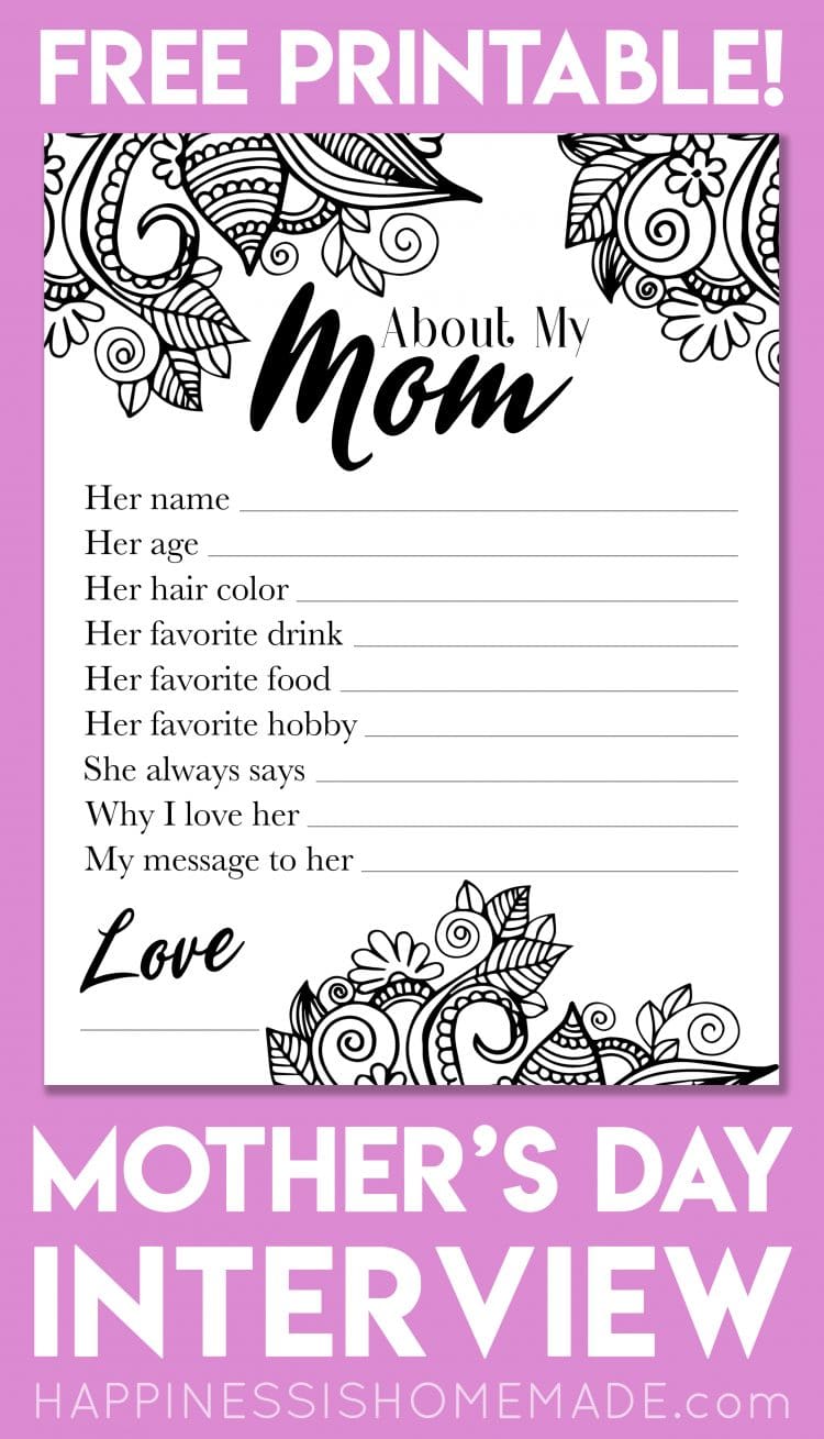 free mothers day printable all about my mom