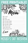 mothers day printable interview game