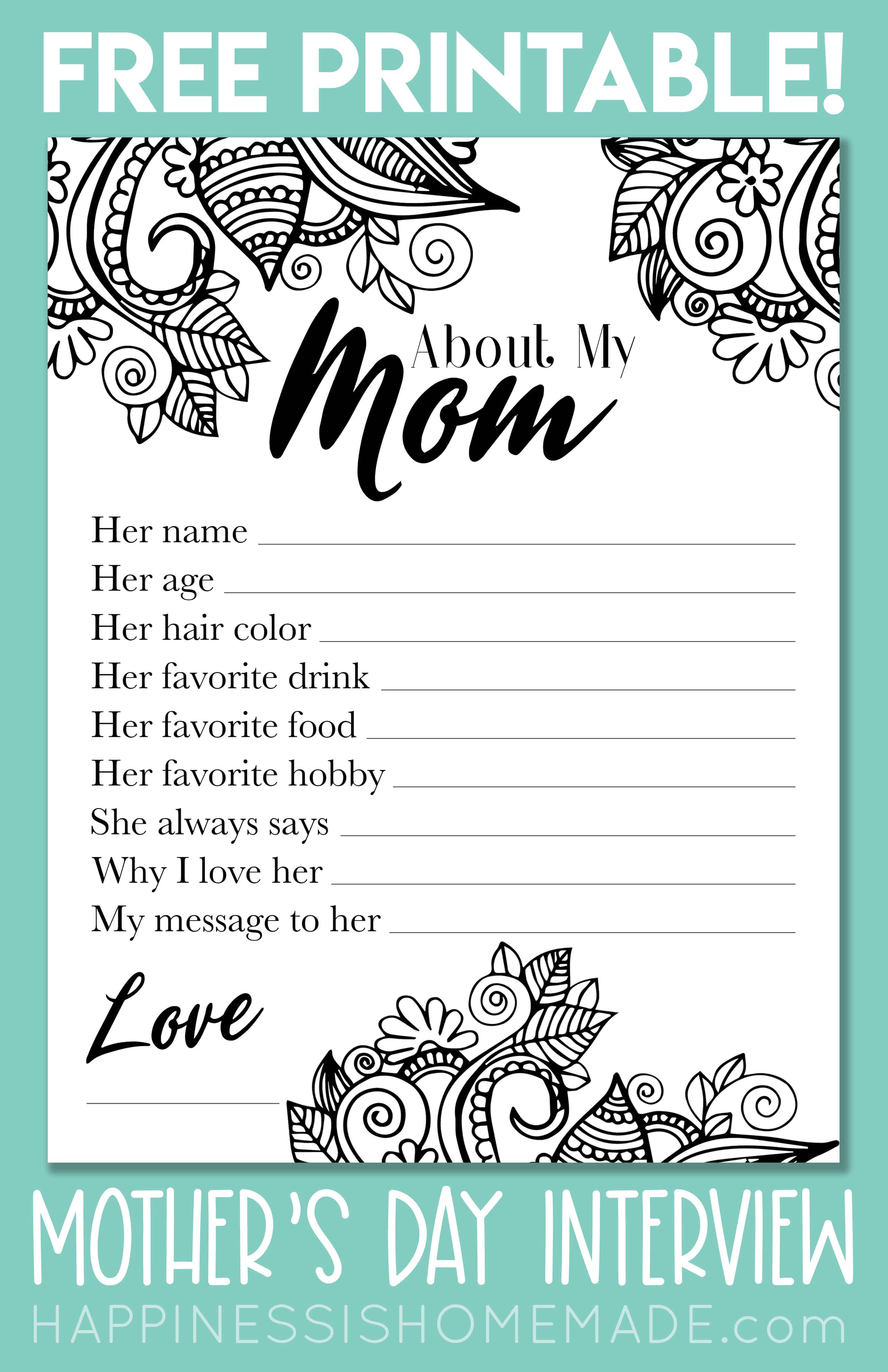 FREE Printables Happiness Is Homemade