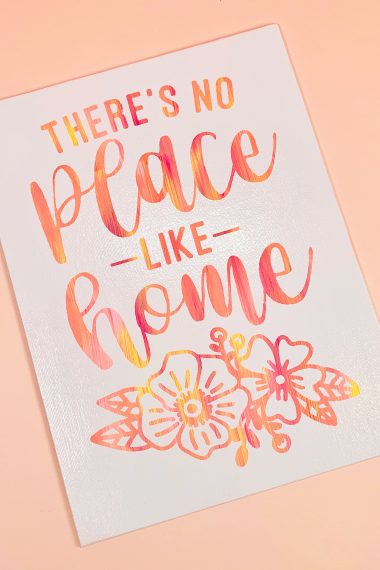 theres no place like home hot mess canvas