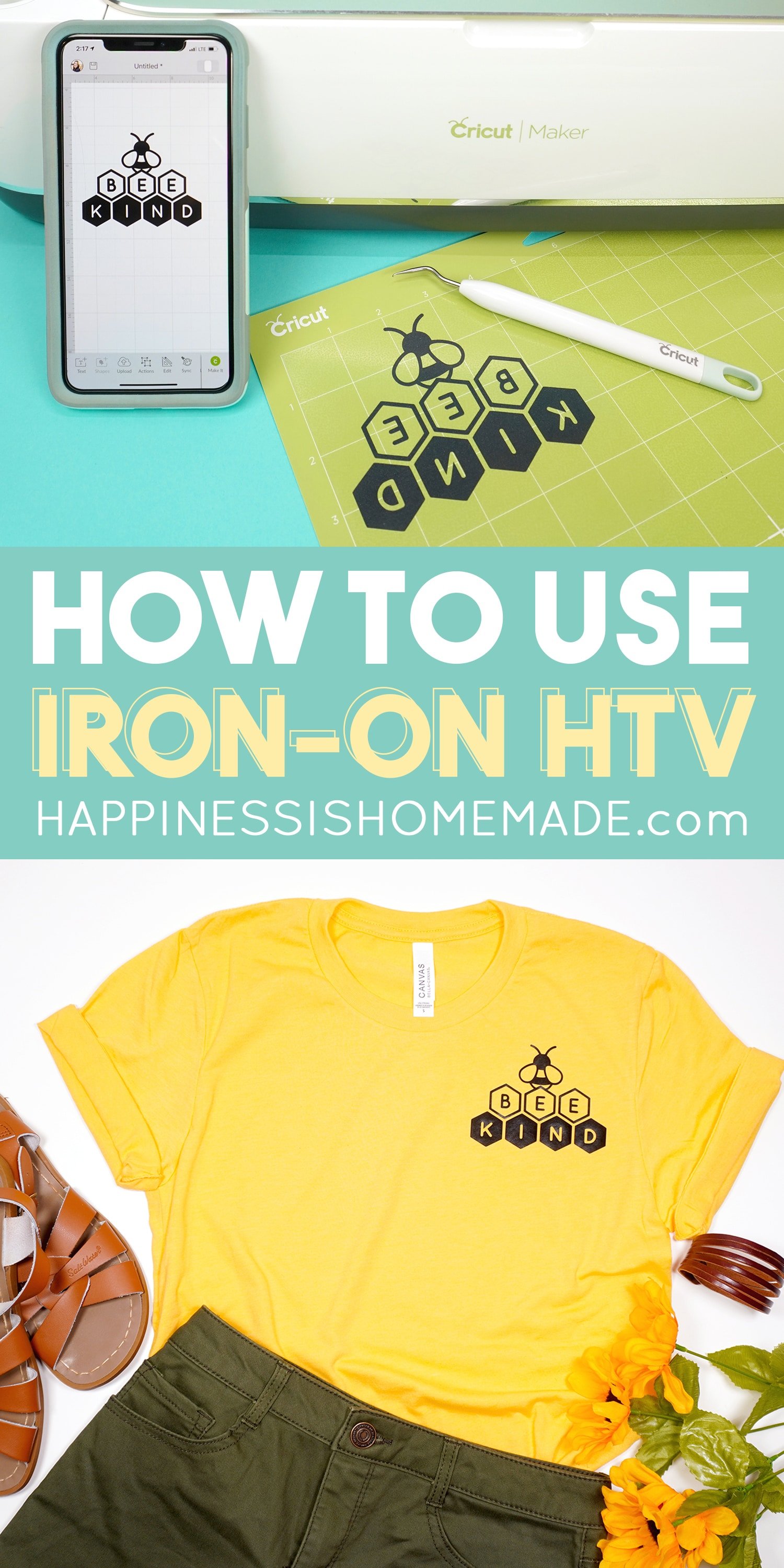 how to use iron-on on heat transfer vinyl