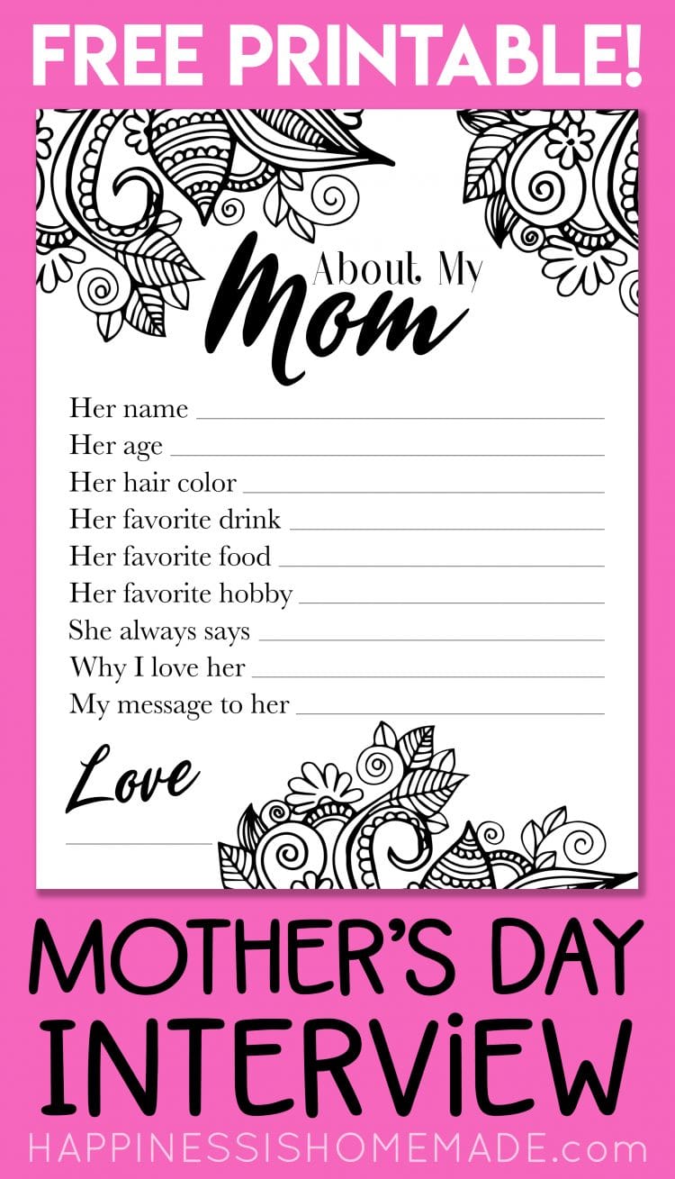 50 Things I Love About My Mom • Healthy Helper