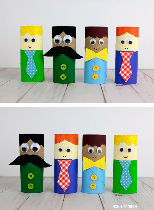 Paper roll fathers day craft