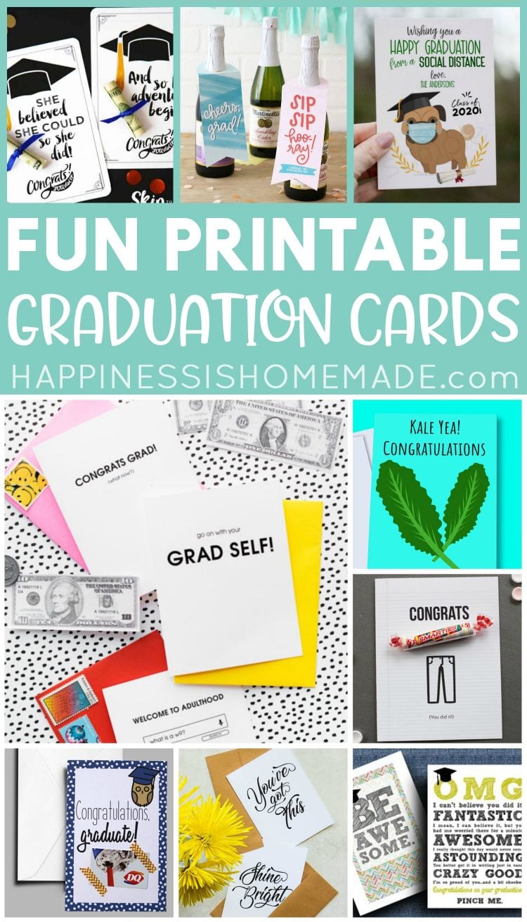 Fun printable graduation cards pin graphic