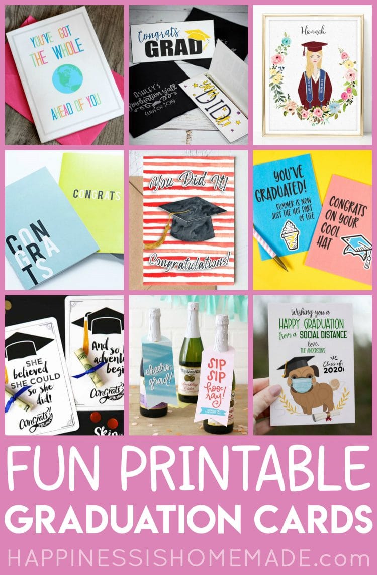 fun printable graduation cards pin graphic