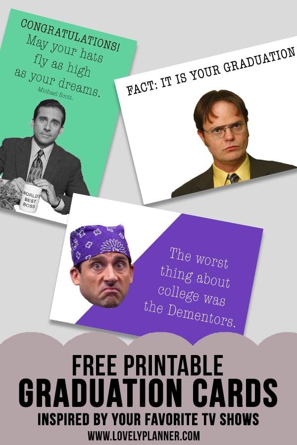free printable graduation cards based on the office characters