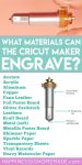 what materials can the cricut maker engrave?