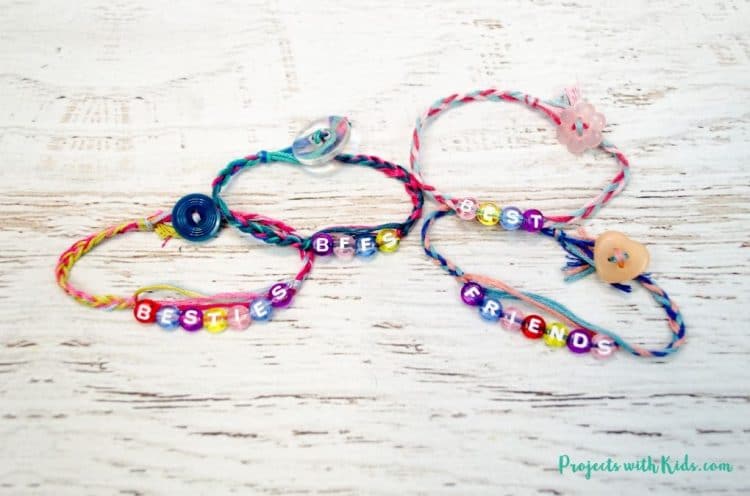 braided friendship bracelets with names and sayings