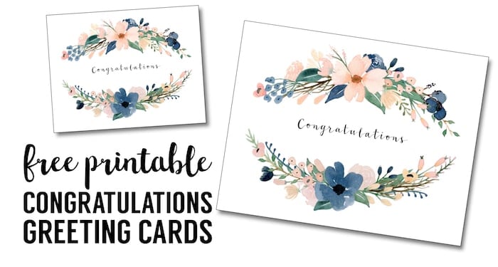 floral printable graduation cards