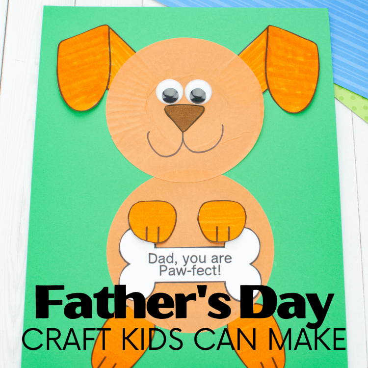 fathers day crafts kids can make with dog and bone 