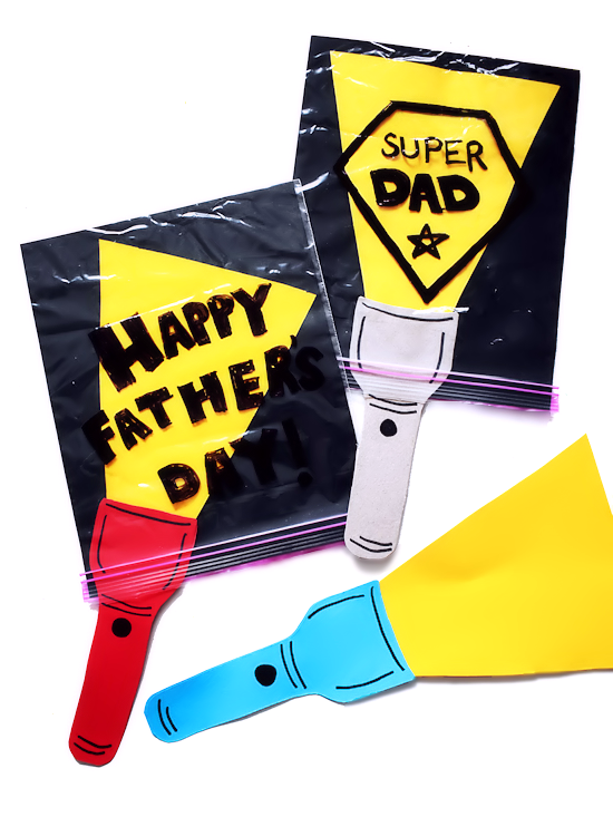 fathers day flashlight card