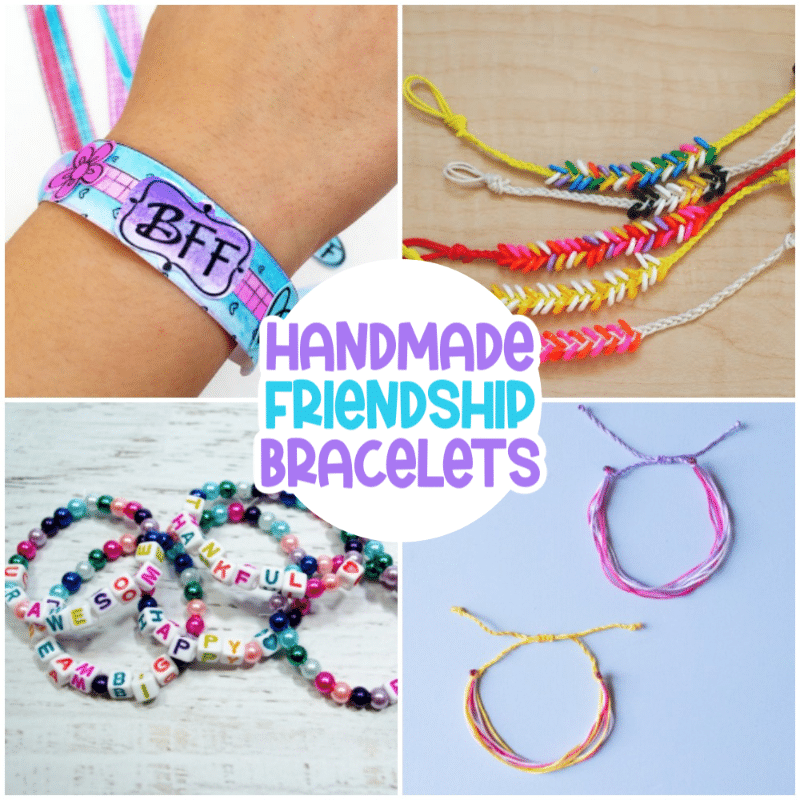 handmade friendship bracelets collage