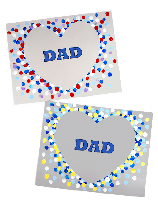 dad fingerprint fathers day cards