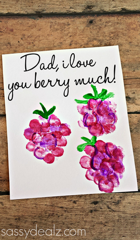 love you berry much fingerprint craft for preschoolers