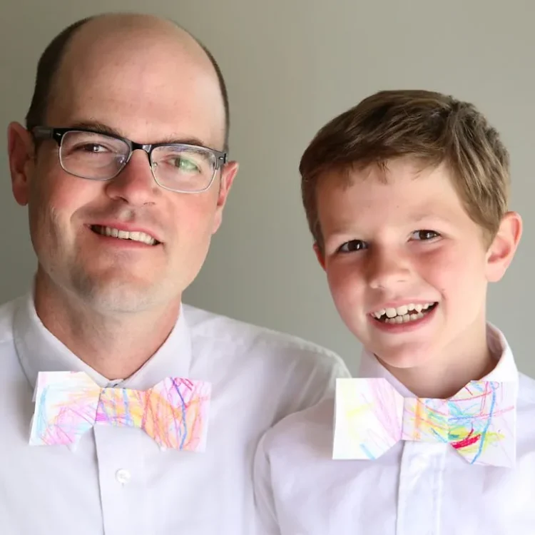 scribble bow tie gift for dad