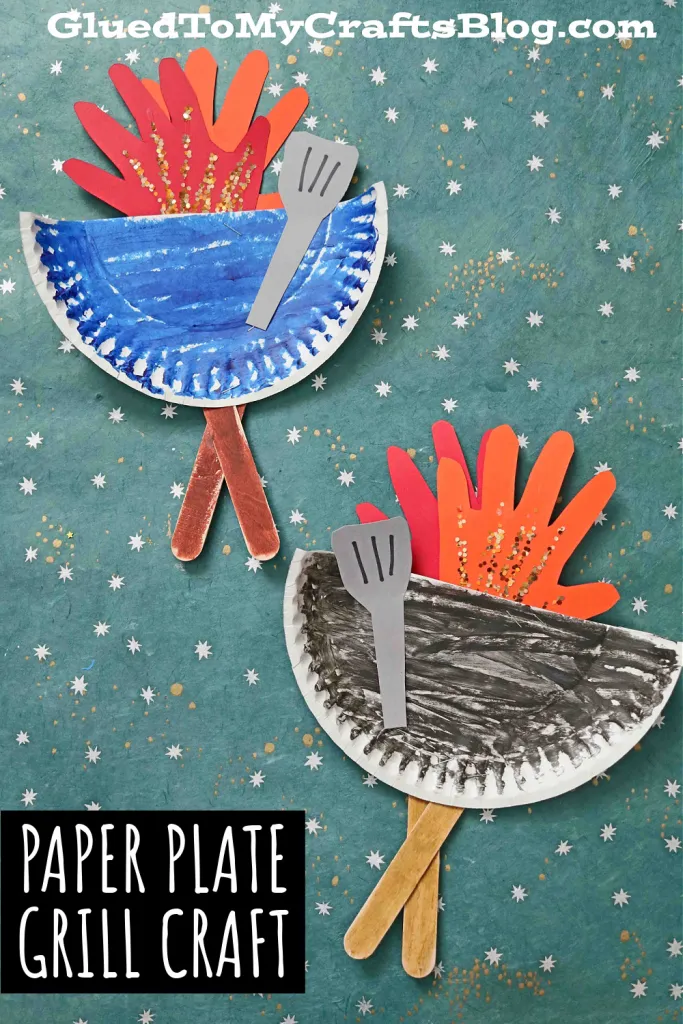 Paper plate grill card for Fathers Day