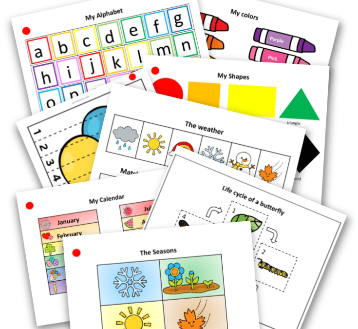 preschool activity pages bundle