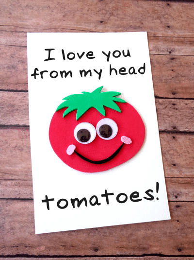 i love you from my head tomatoes! tomato card