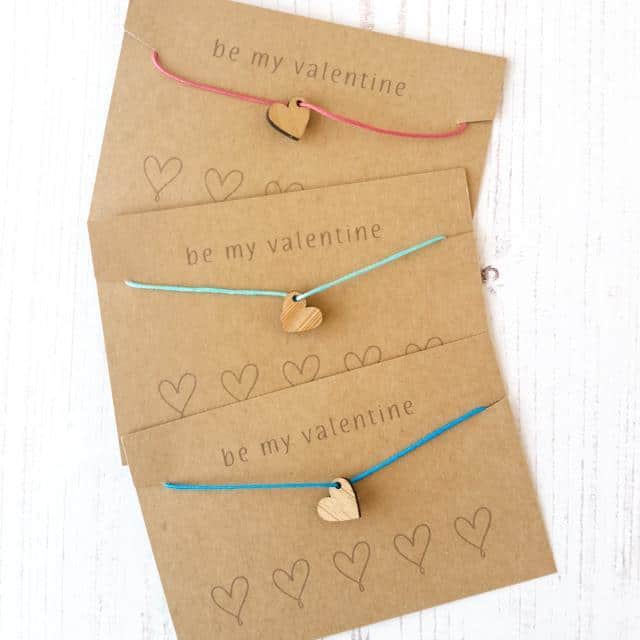 valentines day friendship bracelets on cards