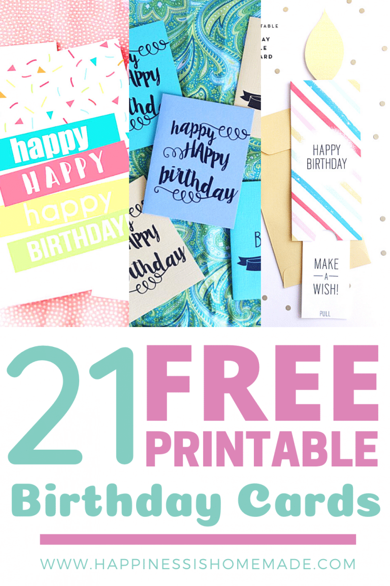20+ Fun, Free Printable Birthday Cards - Happiness is Homemade