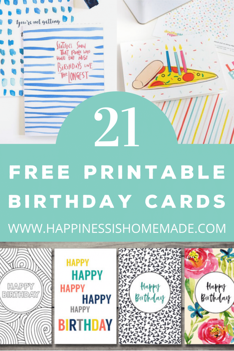 20+ Fun, Free Printable Birthday Cards - Happiness is Homemade