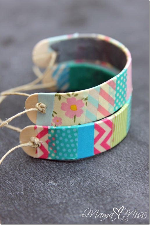 wooden stick bracelet kids craft