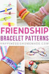 Friendship bracelet patterns pin graphic
