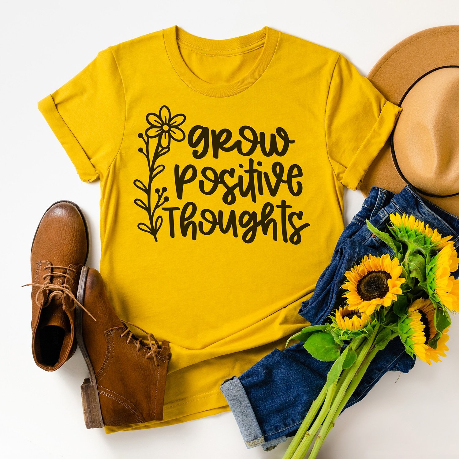 Grow Positive Thoughts SVG File